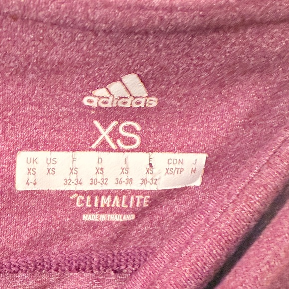 adidas Women's Burgundy and Charcoal Leggings - Picture 4 of 5